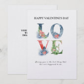 Lentebloemen Gestapelde Liefde Valentijnskaart Feestdagenkaart (Voorkant / Achterkant)