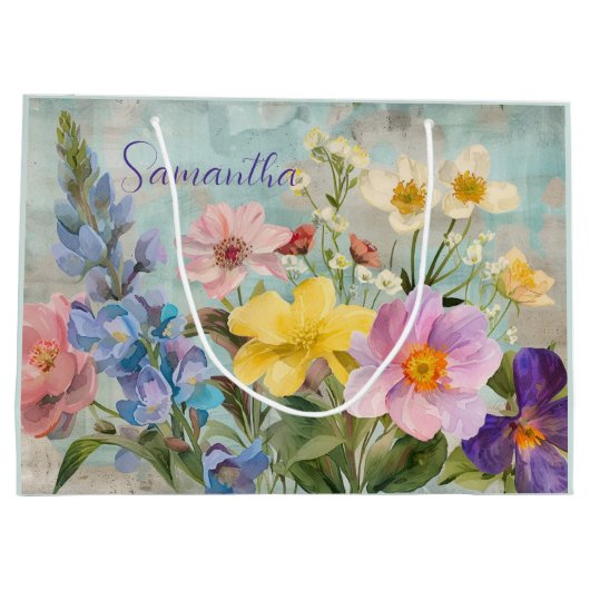 lentebloemen groot cadeauzakje (Achterkant)