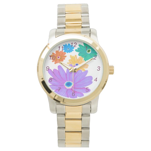 Lentebloemen horloge (Voorkant)