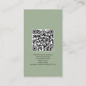 Lentebloemen Huwelijksdetails QR-code Enclosure Informatiekaartje (Achterkant)