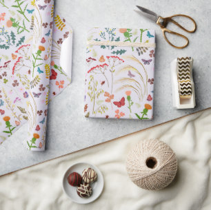 Lentebloemen Inpakpapier
