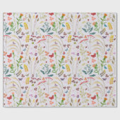 Lentebloemen Inpakpapier (Vlak)