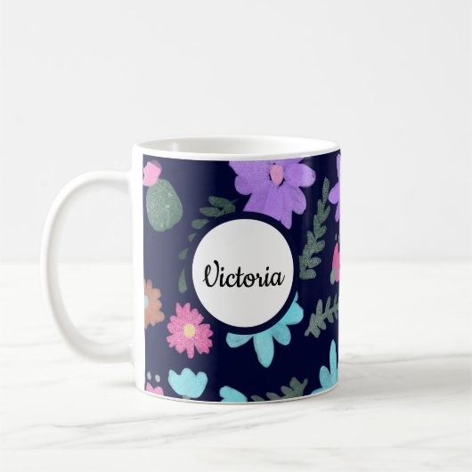 Lentebloemen Moeder Naam Koffiemok (Links)