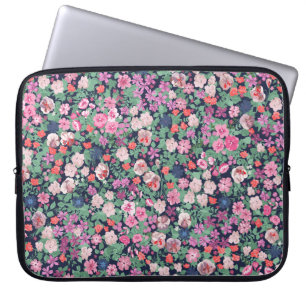 Lentebloemen: naadloze planten print. laptop sleeve