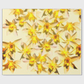 Lentebloemen Narcissen Foto Cadeaupapier (Vlak)