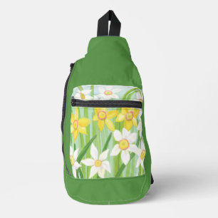 Lentebloemen Narcissen Groen Sling Bag