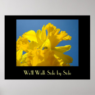 Lentebloemen Narcissen Wij Lopen Zij aan Zij Kunst Poster