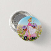 Lentebloemen Ontwerp Knop Ronde Button 3,2 Cm (Voorkant /achterkant)