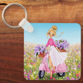 Lentebloemen Ontwerp Sleutelhanger (Voorkant)