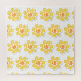 Lentebloemen op wit legpuzzel