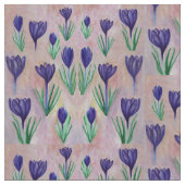 Lentebloemen, Paarse krokus illustratiestof Stof (Close Up)