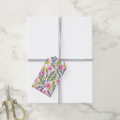 lentebloemen |  pastelbloem Waterverf Cadeaulabel (Met Touw)