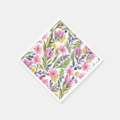 lentebloemen | pastelbloem Waterverf Servet (Hoek)