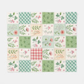 Lentebloemen Patchwork Dekbed Vloerbed Fleece Deken (Voorkant (Horizontaal))
