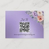 Lentebloemen, QR-code - Blauwe Sering Informatiekaartje (Achterkant)