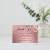 Lentebloemen, QR-code - Roségoud Informatiekaartje (Staand voorkant)