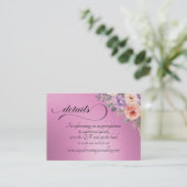 Lentebloemen, QR-code - Roze Informatiekaartje (Staand voorkant)