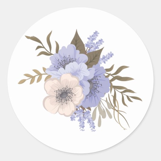 lentebloemen ronde sticker (Voorkant)