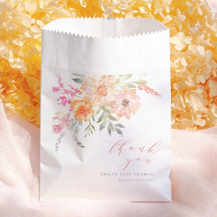 Lentebloemen Roze Meisje Baby Shower Dank Je Wel Bedankzakje