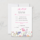 Lentebloemen  RSVP kaartje (Voorkant)