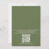 Lentebloemen Rustieke Elegante QR Code Bruiloft Kaart (Achterkant)
