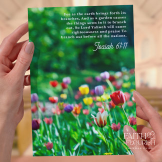 Lentebloemen Schrift Kerk Bulletin Sjabloon