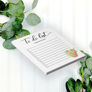 Lentebloemen Takenlijst Checkbox Wit Notitieblok