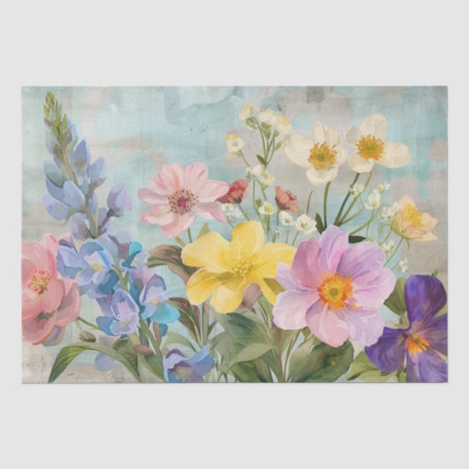 lentebloemen tissuepapier (Voorkant)