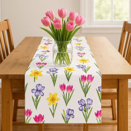 Lentebloemen Tulpen Narcissen Irissen Korte Tafelloper