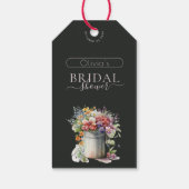 Lentebloemen Vaas Bruidsfeest Cadeaulabel (Achterkant)