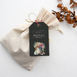 Lentebloemen Vaas Bruidsfeest Cadeaulabel