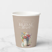 Lentebloemen Vaas Bruidsfeest Papieren Bekers (Achterkant)