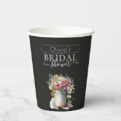 Lentebloemen Vaas Bruidsfeest Papieren Bekers (Achterkant)