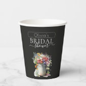 Lentebloemen Vaas Bruidsfeest Papieren Bekers (Voorkant)