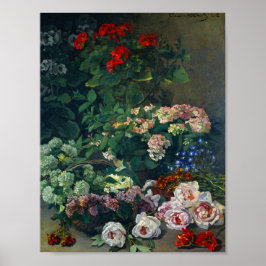 Lentebloemen van Monet Poster