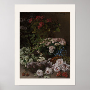 Lentebloemen van Monet - Vintage Boeket Kunst Poster