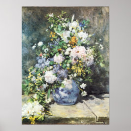 Lentebloemen van Pierre Renoir, Vintage Bloemen Poster