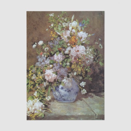Lentebloemen van Renoir Tissuepapier (Voorkant)