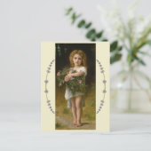 Lentebloemen van William Bouguereau Briefkaart (Staand voorkant)