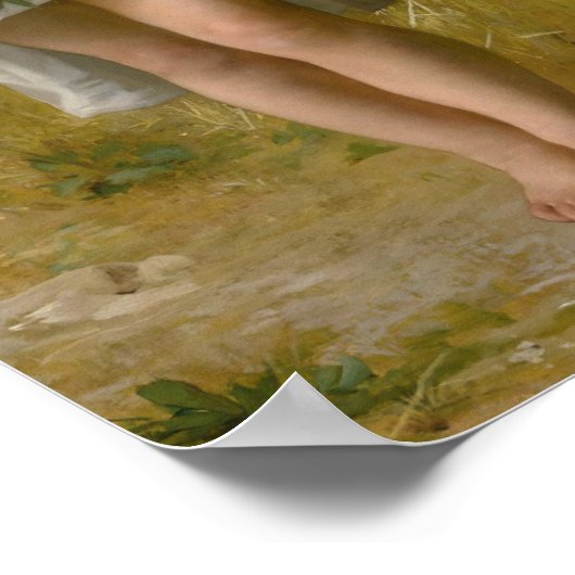 Lentebloemen van William Bouguereau Poster (Hoek)