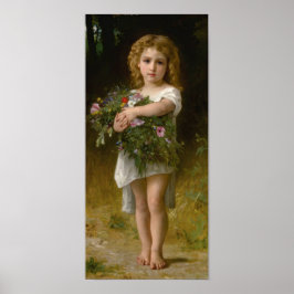 Lentebloemen van William Bouguereau Poster