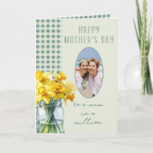 Lentebloemen Verticale Foto Moederdag Feestdagen Kaart (Voorkant)