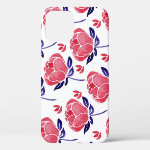 Lentebloemen, waterverf naadloos patroon. Case-Mate iPhone case