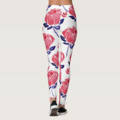 Lentebloemen, waterverf naadloos patroon. leggings (Achterkant)