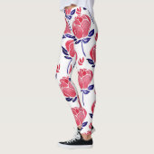 Lentebloemen, waterverf naadloos patroon. leggings (Links)