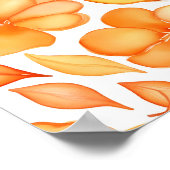 Lentebloemen waterverf sinaasappel poster (Hoek)