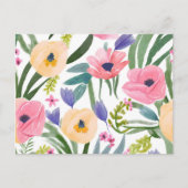 lentebloemen | Waterverf van de pastelbloem Briefkaart (Voorkant)