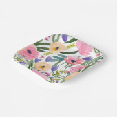 lentebloemen | Waterverf van de pastelbloem Papieren Bordje (Gebogen)