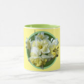 Lentebloemen witte gele narcissen mok (Midden)