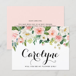 Lentebloemen Word Mijn Bloemenmeisje Kaart